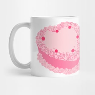 Pink heart shape cake Mug